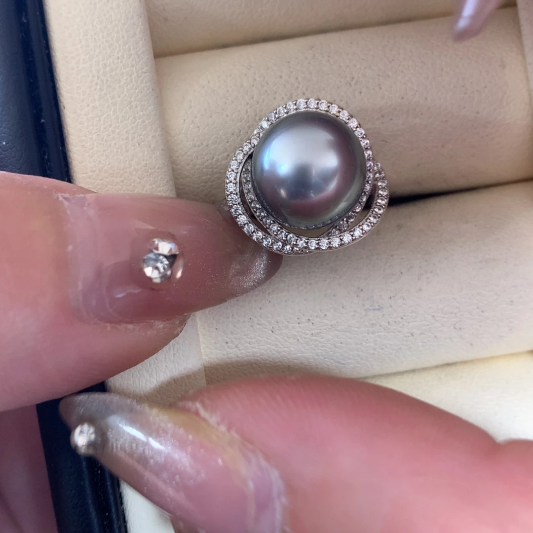 海水珍珠戒指银S925镶嵌