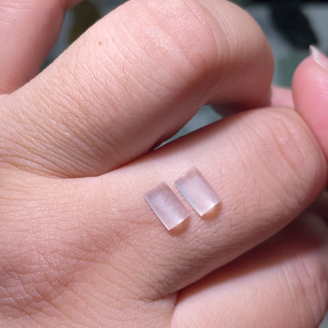 定制翡翠未镶嵌无事柱，一对