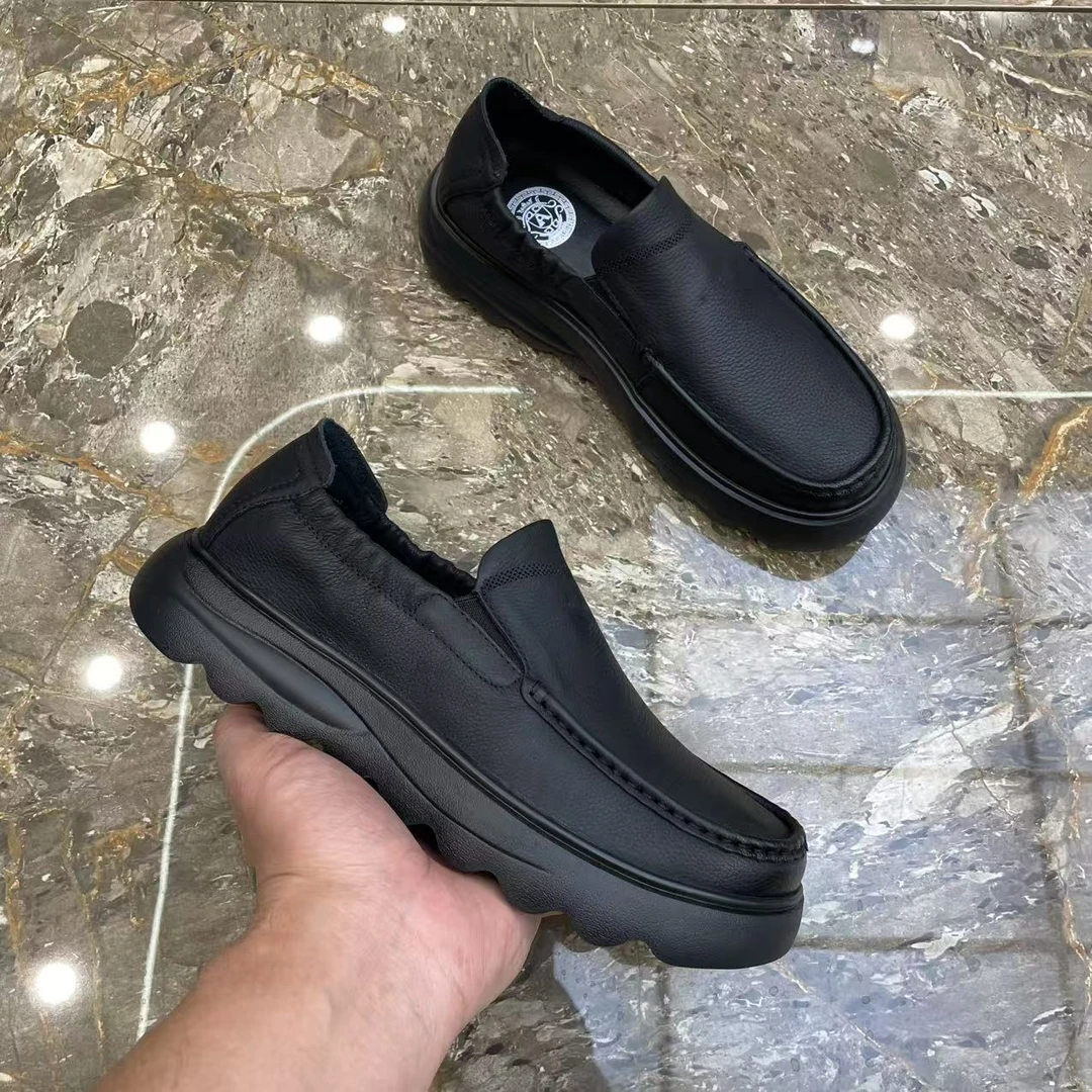 单鞋皮鞋乐福鞋软底厚底男鞋豆豆鞋春季舒适低帮百搭平跟9025