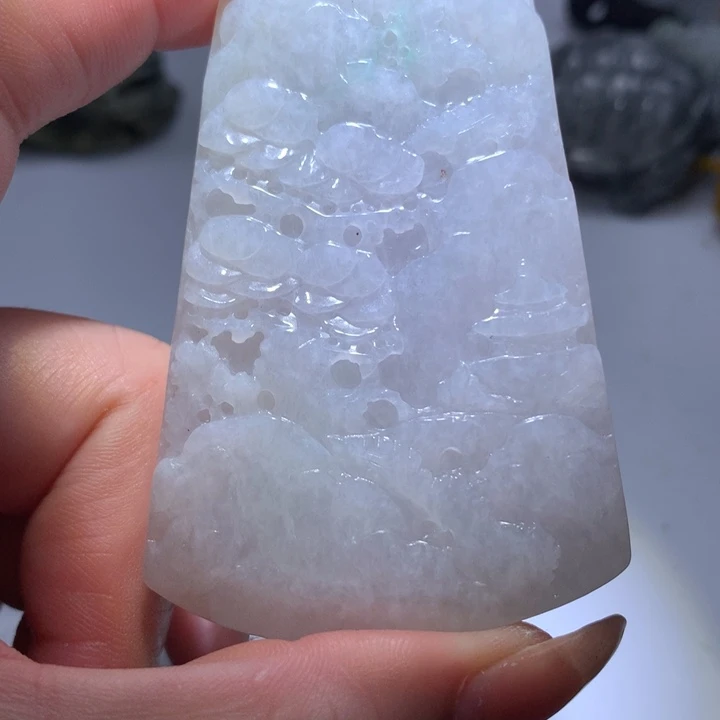 翡翠未镶嵌颈饰保真天然A货翡翠