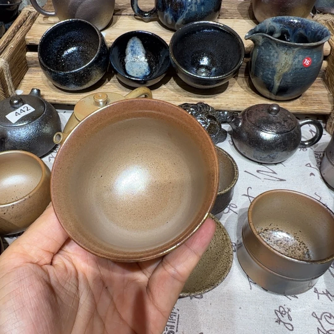 润***杯建水紫陶紫泥柴烧杯