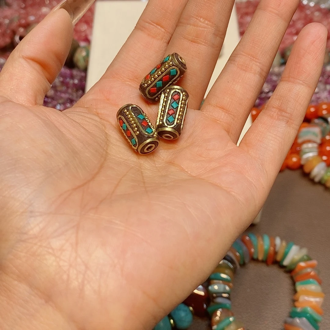 玛瑙/玉髓散珠到手3颗尼泊尔