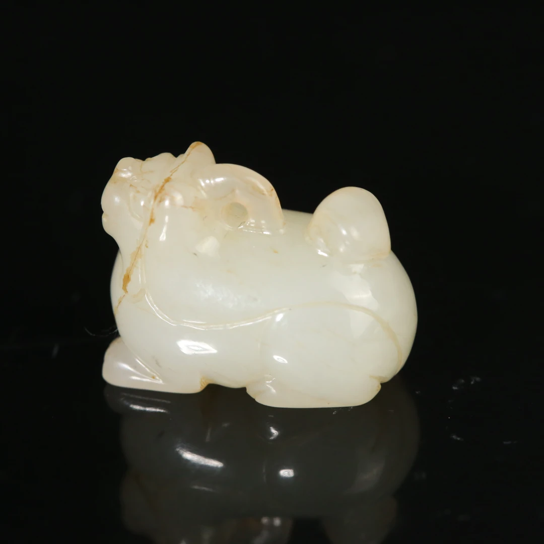 清代和田玉瑞兽吊坠WDZC251005029