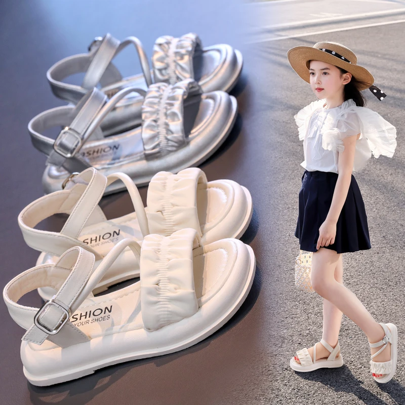 2025夏款凉鞋夏季大童韩版女童宝宝学生公主鞋时装凉鞋沙滩鞋女