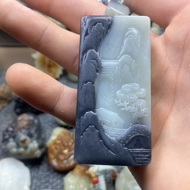 和田玉(糖玉)挂件未镶嵌天***远