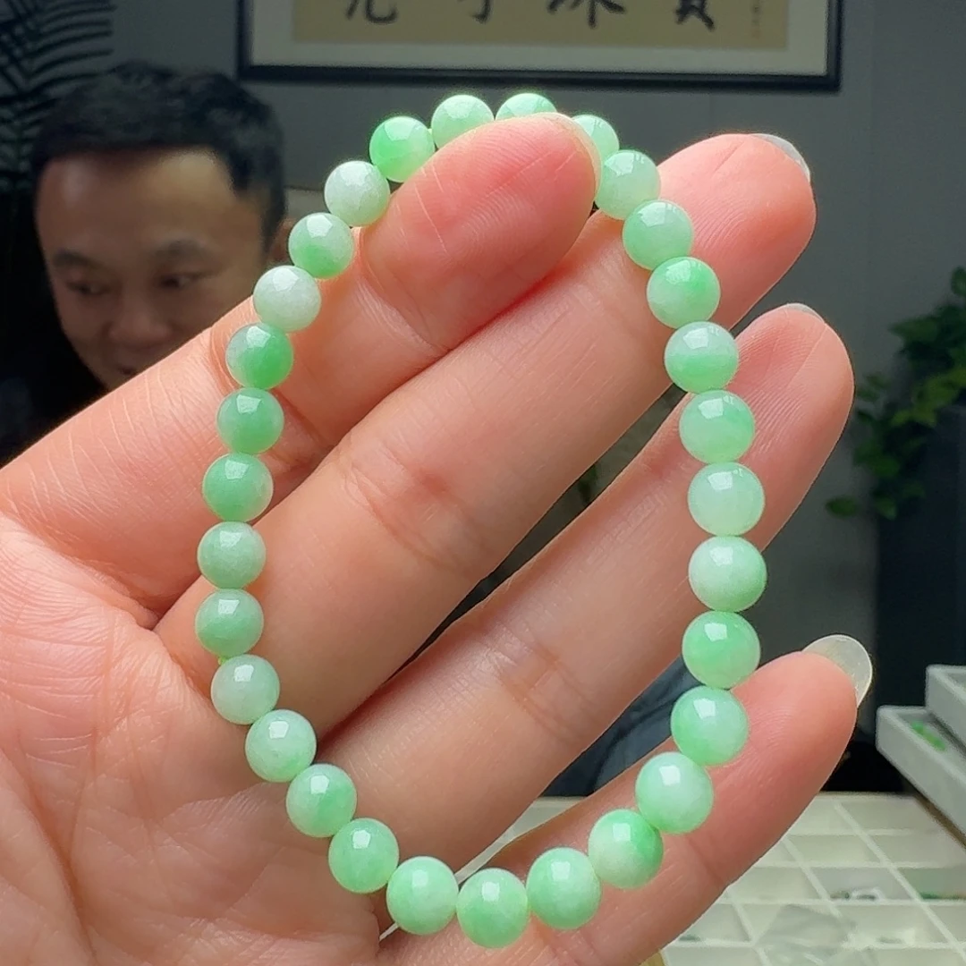 翡翠未镶嵌手链天然