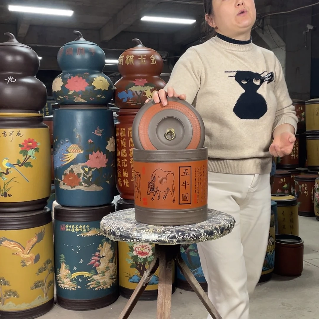 宜兴原矿紫砂茶叶罐