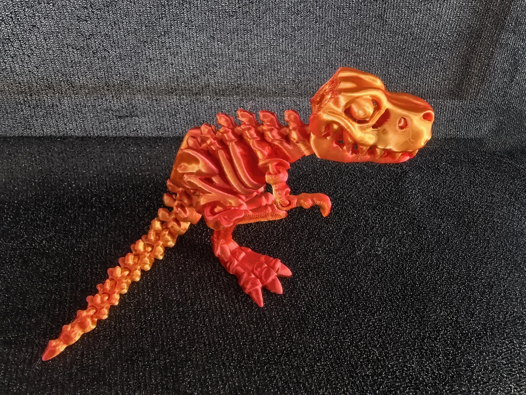 新款3D打印霸王龙骨骼科普版可动关节恐龙玩具礼物儿童霸王龙玩具