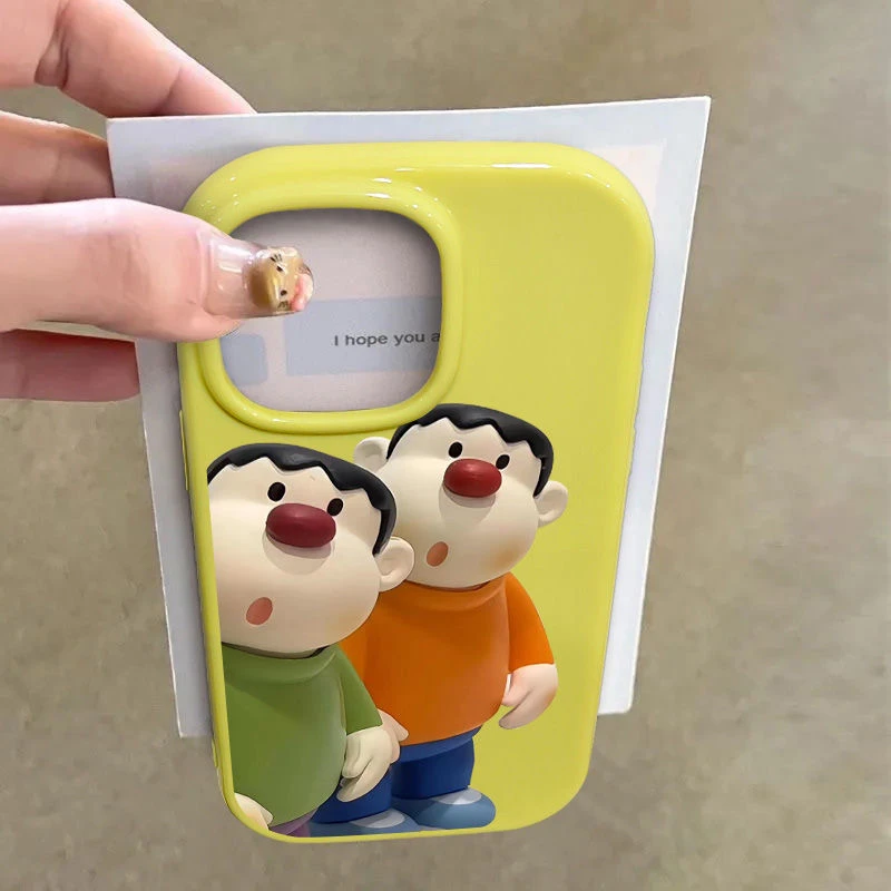 呆萌胖虎胖墩墩适用苹果16/15手机壳14promax高级13pro新款12创意