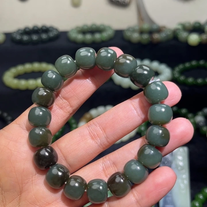 和田玉未镶嵌手链卡12