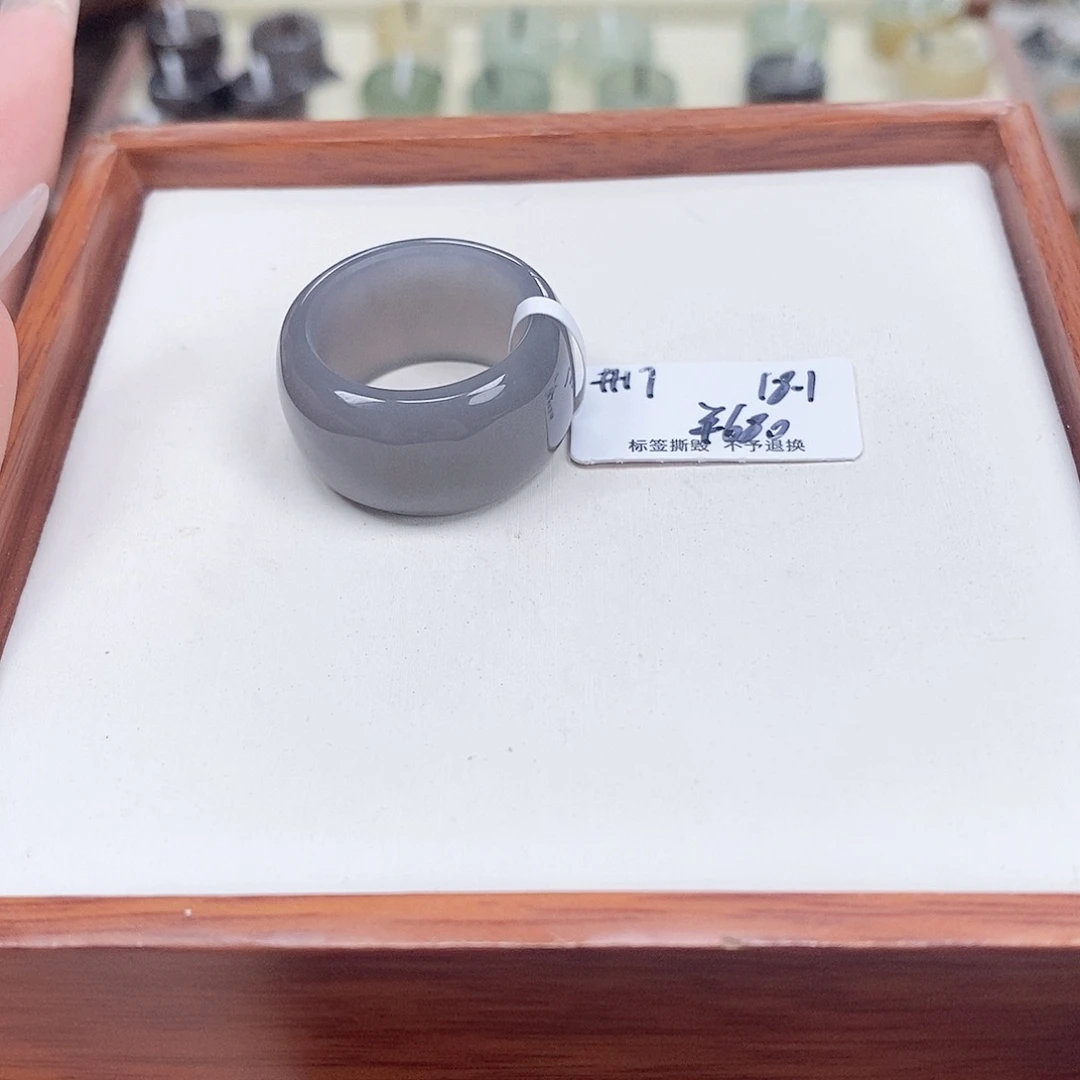 和田玉戒指未镶嵌周*佑专拍12-18.1