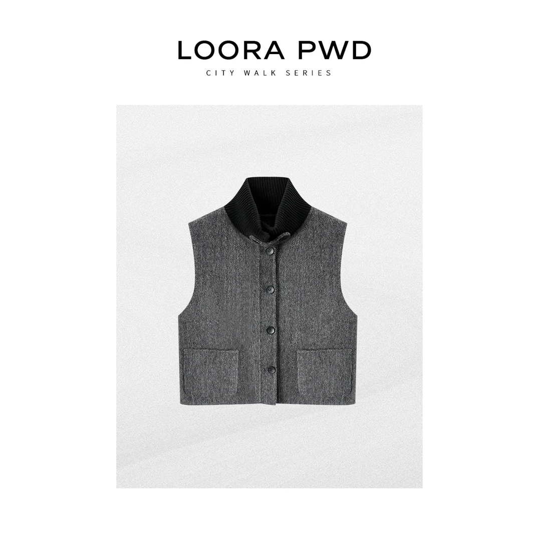 LOORAPWD/罗拉密码【羊毛】高级定制轻奢气质马甲外套25CJDB0175N