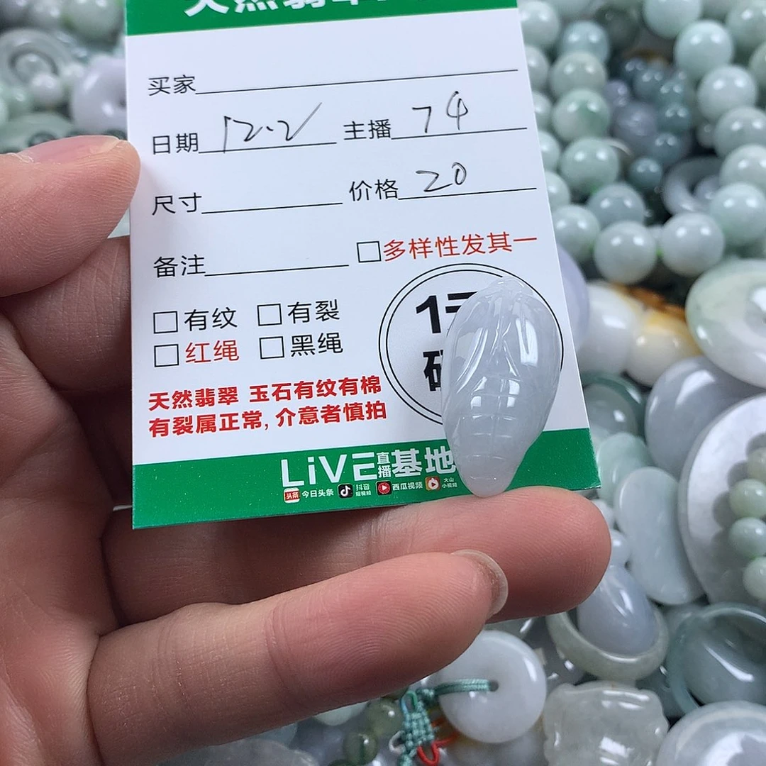 翡翠未镶嵌吊坠(不含链)