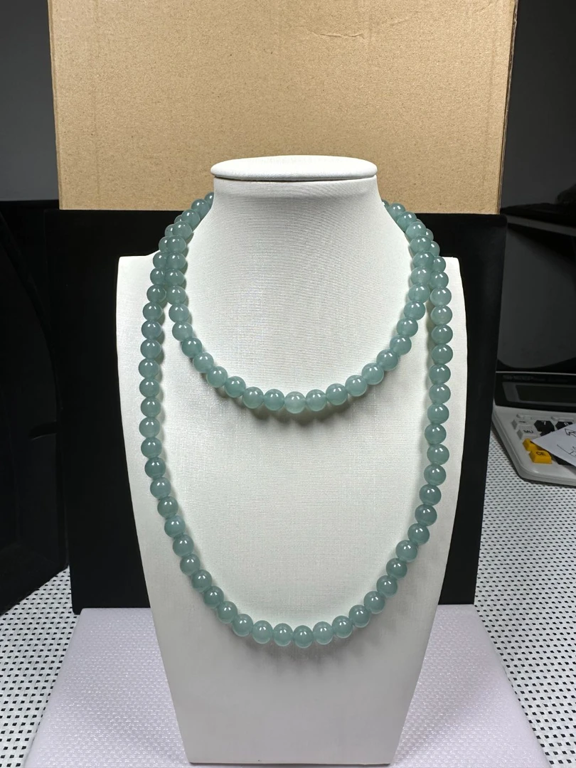 E508老蓝水108颗毛衣链卡8mm 时尚手串项链