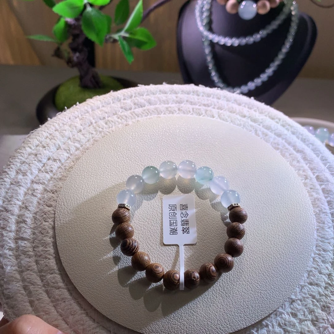 散珠翡翠天然缅a清冷半串