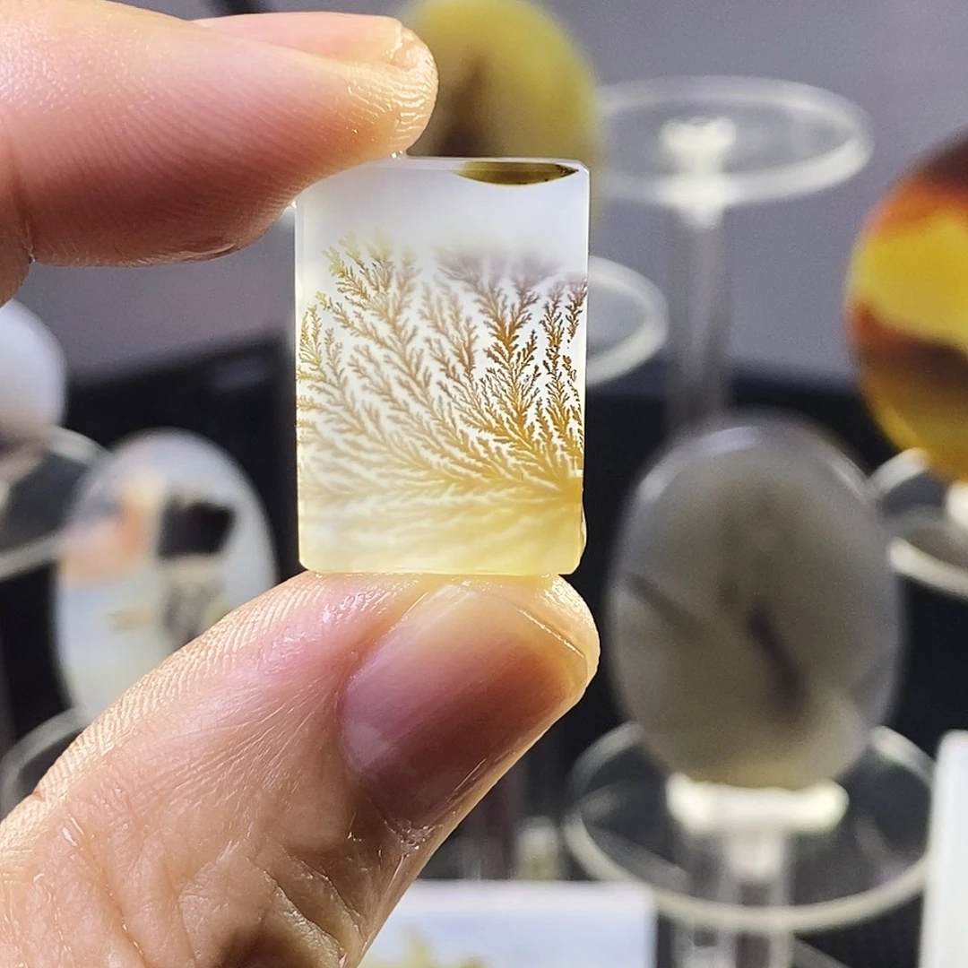 合成碳硅石非金属时尚图纹画面石饰品