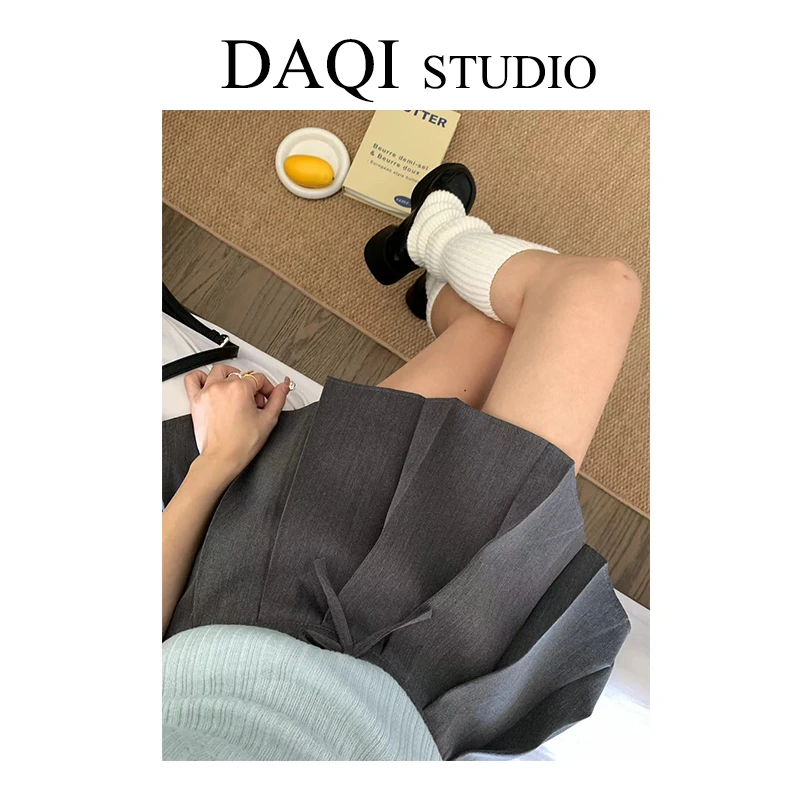 【蝴蝶结花边】雅丹春季新款休闲可爱捏褶裤裙G143-Cw05