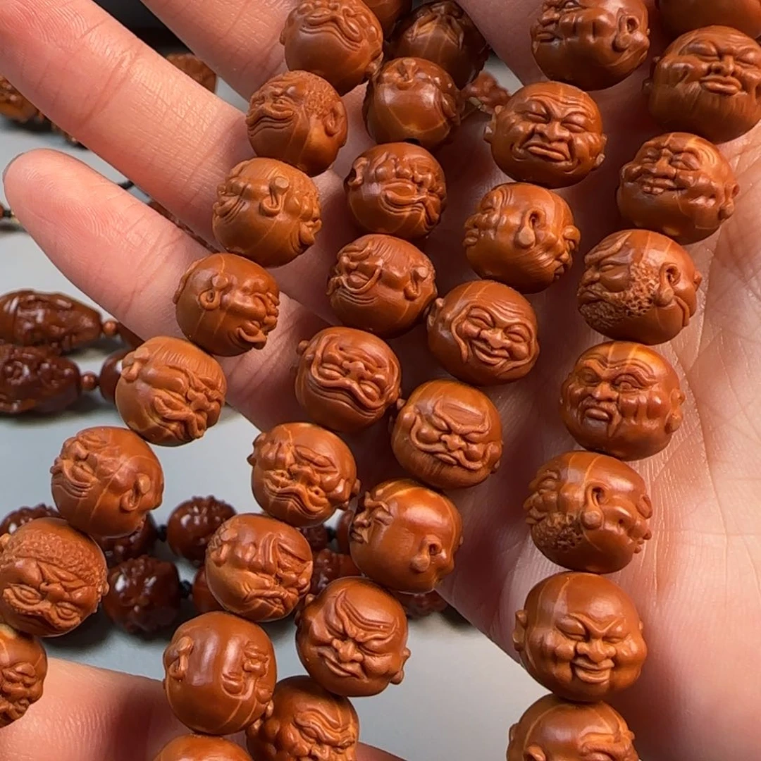 手串橄榄核铁哥108罗汉脖挂