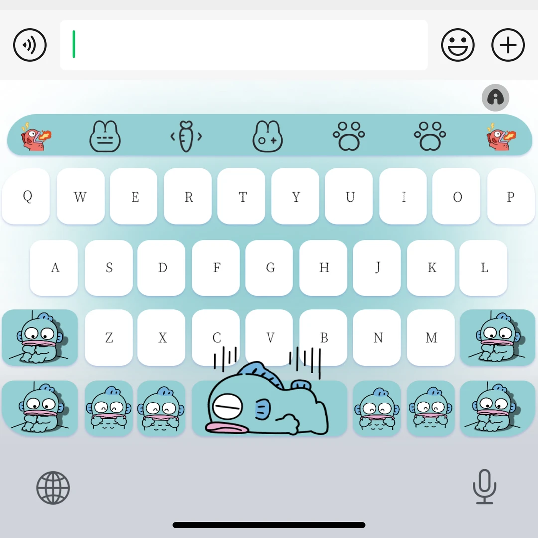 小丑鱼/ios苹果安卓百度输入法皮肤键盘白肚皮双色