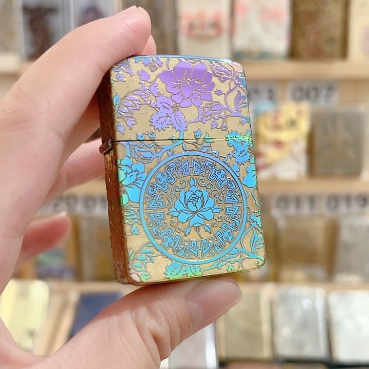佐罗910彩冰精雕牡丹火机