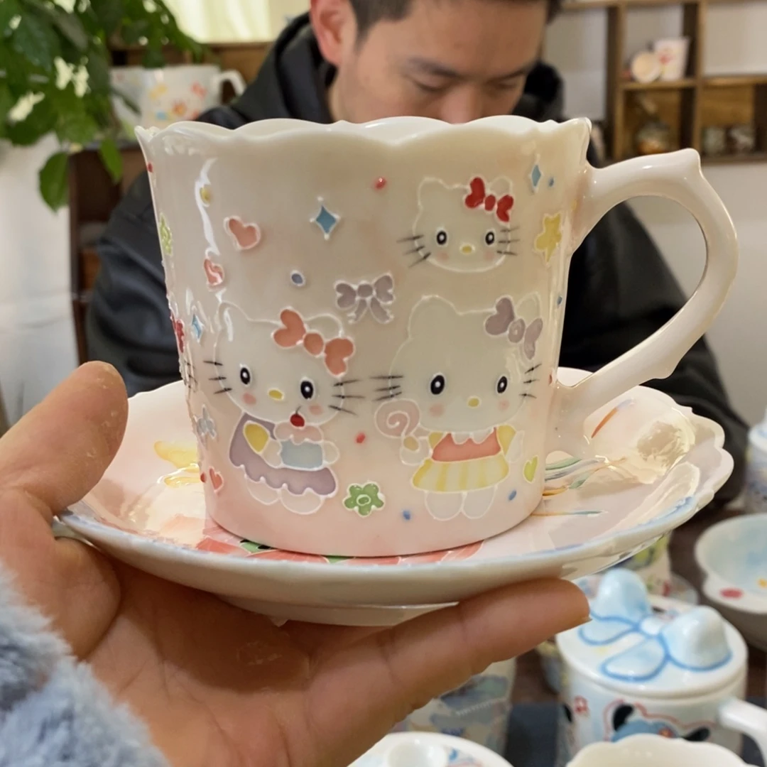 B****瓷片敦煌马加口沿加底部景德镇釉下彩手绘