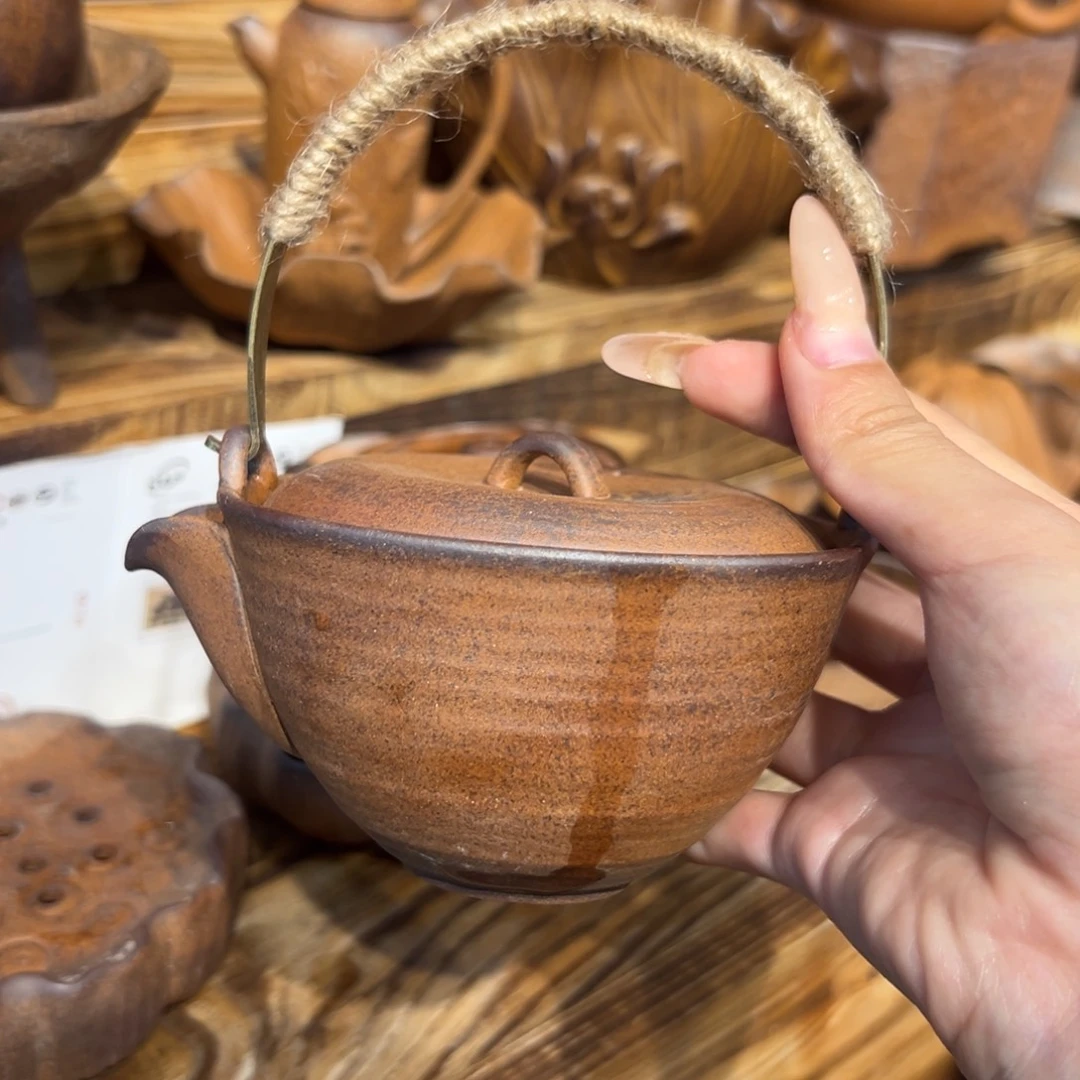 裸烧老岩泥原矿茶具