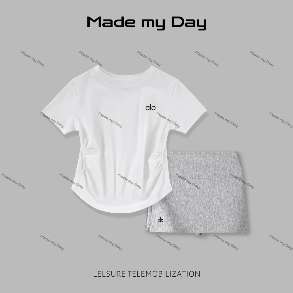 夏季新款时尚百搭休闲圆领短袖+裙子  M003+M009