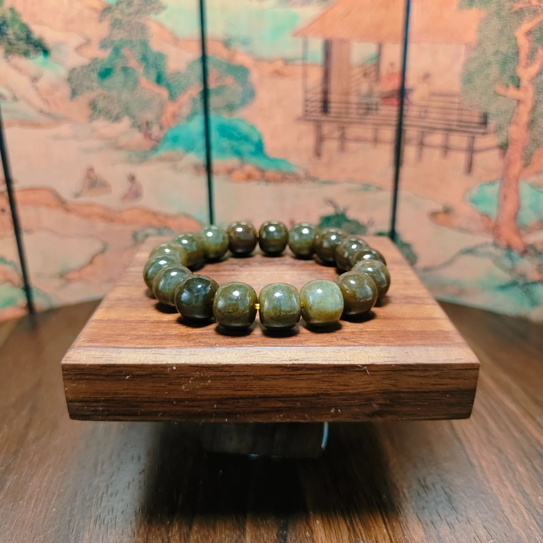 D和田玉桶珠手串（卡12）0853