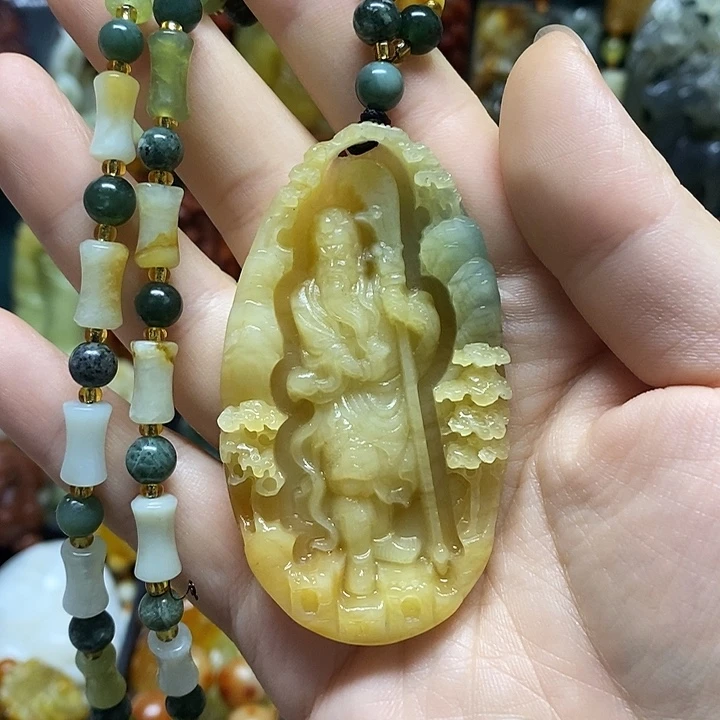 岫玉未镶嵌吊坠(赠链)
