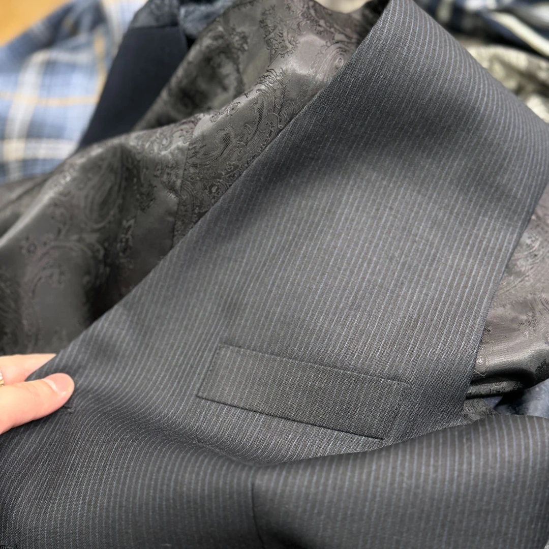 32733-西装暗纹质感马甲百搭时尚