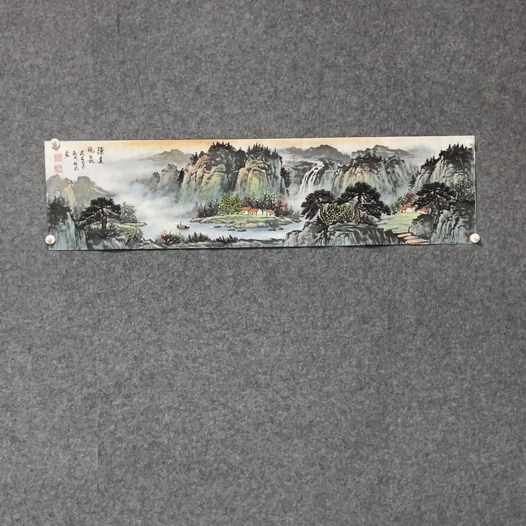 国画四尺对开画芯 捡漏