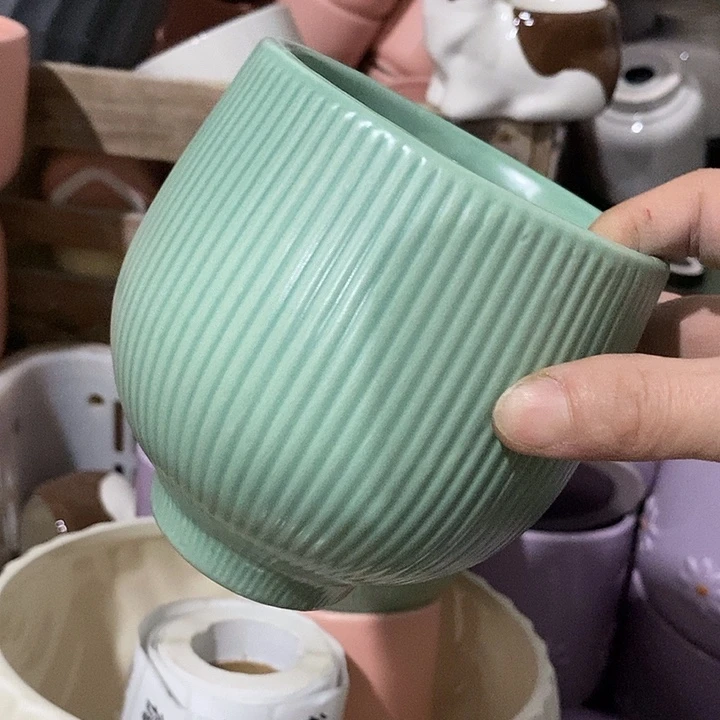 摆件陶陶盆有孔 瑕疵介意勿拍