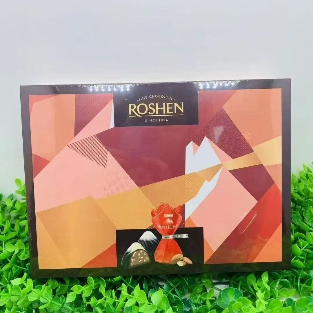 大咖进口乌克兰如胜纯可可脂勃朗峰榛子焦糖扁核桃仁巧克力168g