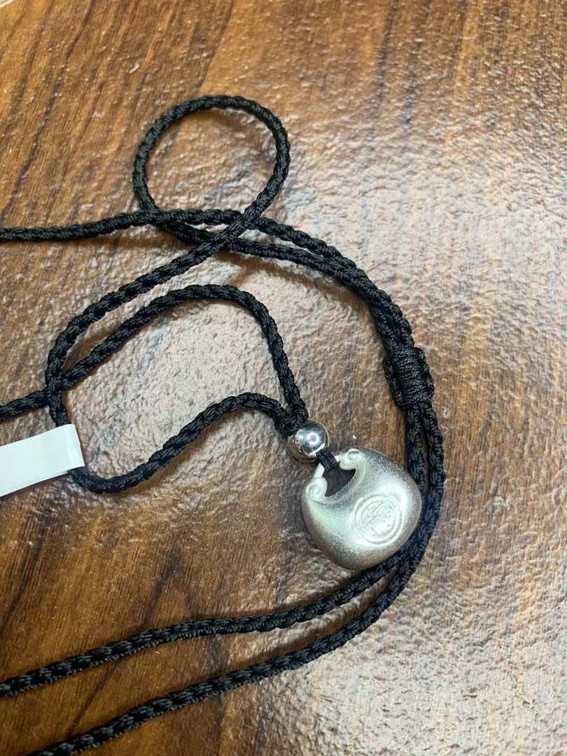 031 复古小福袋吊坠项链无礼盒带钢印