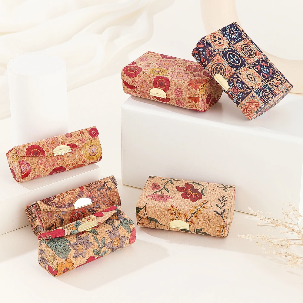 单只装复古口红盒含补妆镜手链项链耳钉戒指随身便携首饰盒