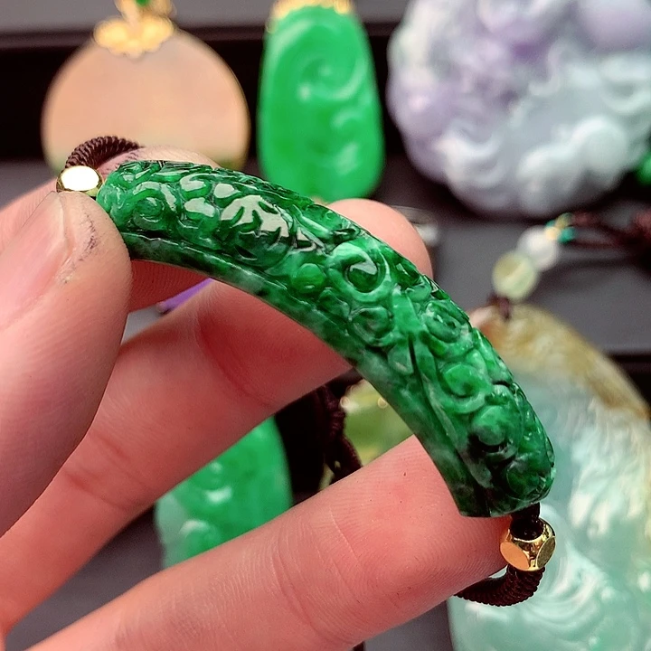 手链翡翠未镶嵌A货