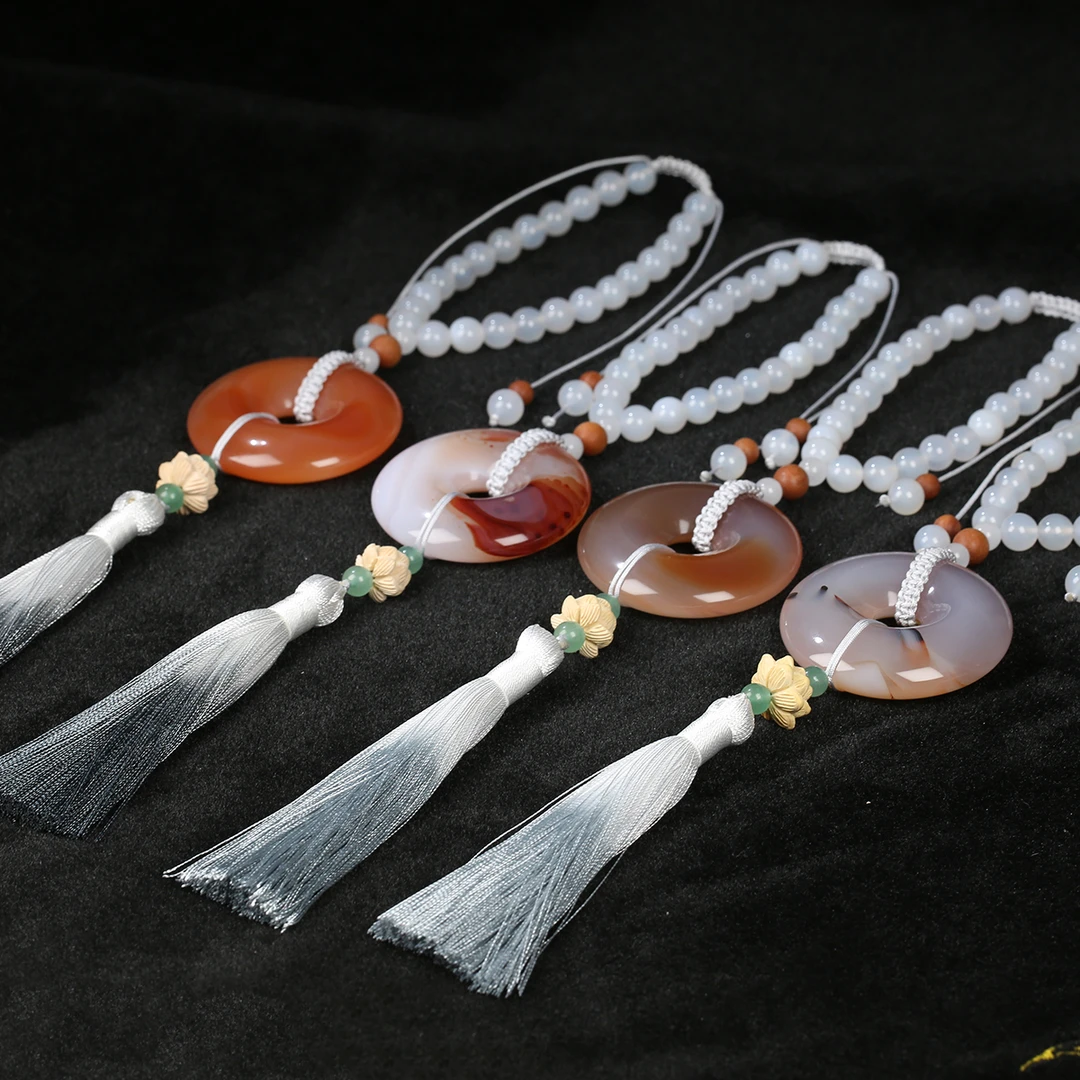 【麦子家族秋季特惠】玛瑙玉髓大扣子挂饰多用途多样性发1 M0061