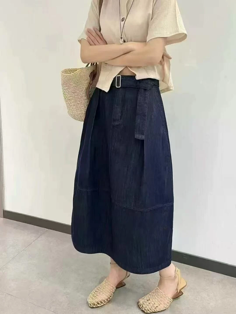 Z.X 复古水洗拼接牛仔半身裙 2533（K3）