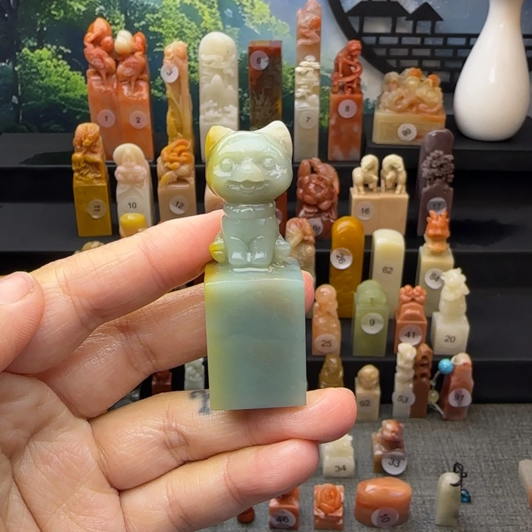 印石寿山石狗狗印章