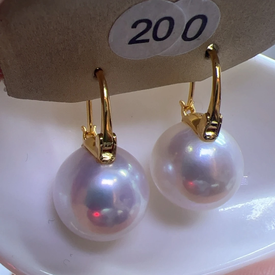 淡水珍珠耳饰银S925镶嵌