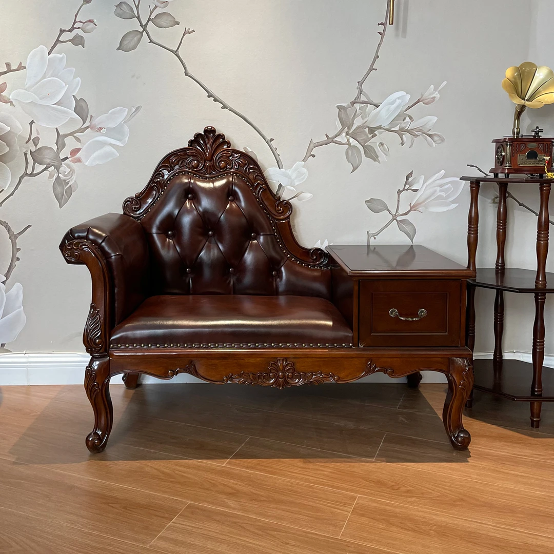 外贸单美式庄园复古典藏款家用右电话椅XXY08-R