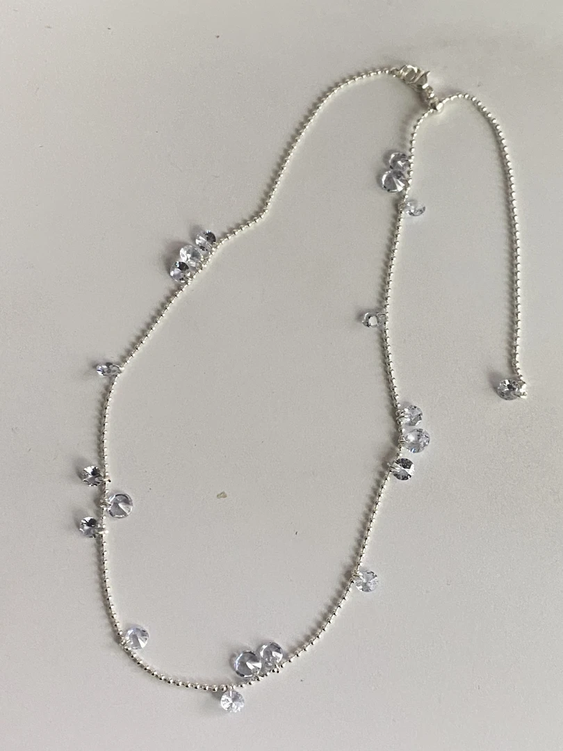 铜合金合成锆石项链 -G065-闪锆繁星  百搭时尚轻奢气质项链