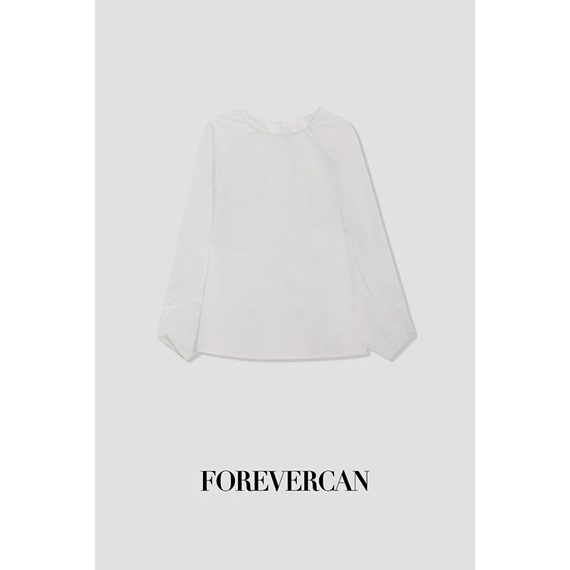 FOREVERCAN“清平乐”立裁100府绸棉长袖衬衫上衣（前后两穿）ST21919