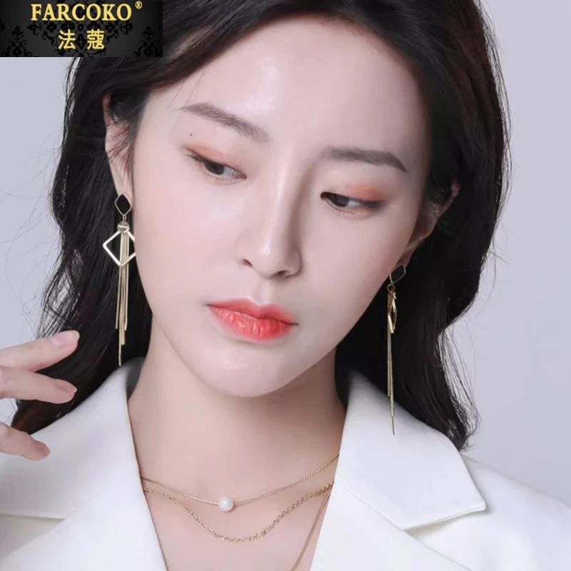 FARCOKO/法蔻小众流苏独特耳环新款高级情人节生日礼物送女友老婆