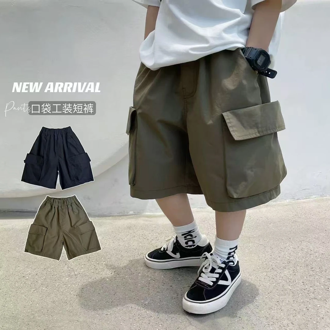 【纯棉】男童大口袋短裤夏季2025新款夏装工装五分裤小童夏款外穿
