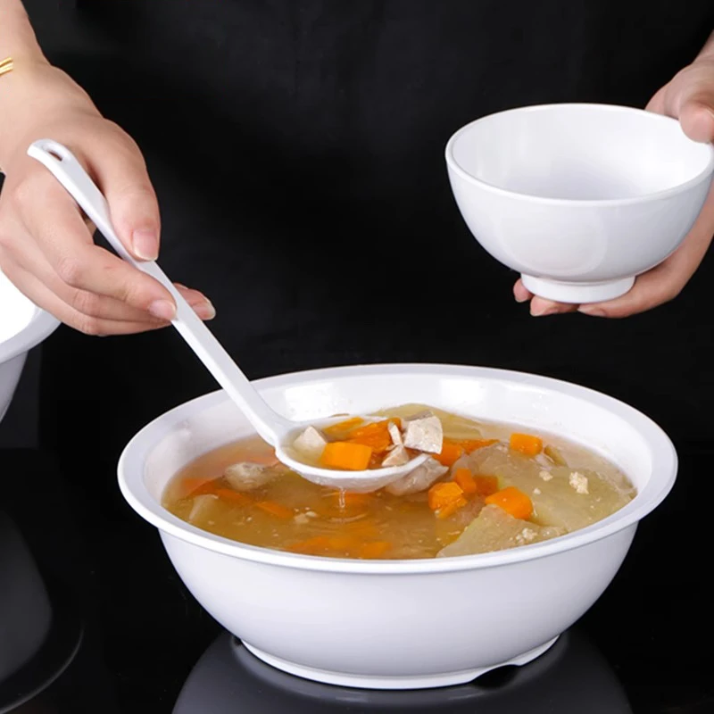 密胺排骨汤糖水大碗餐厅饭店专用白色塑料碗仿瓷商用大号汤碗汤盆