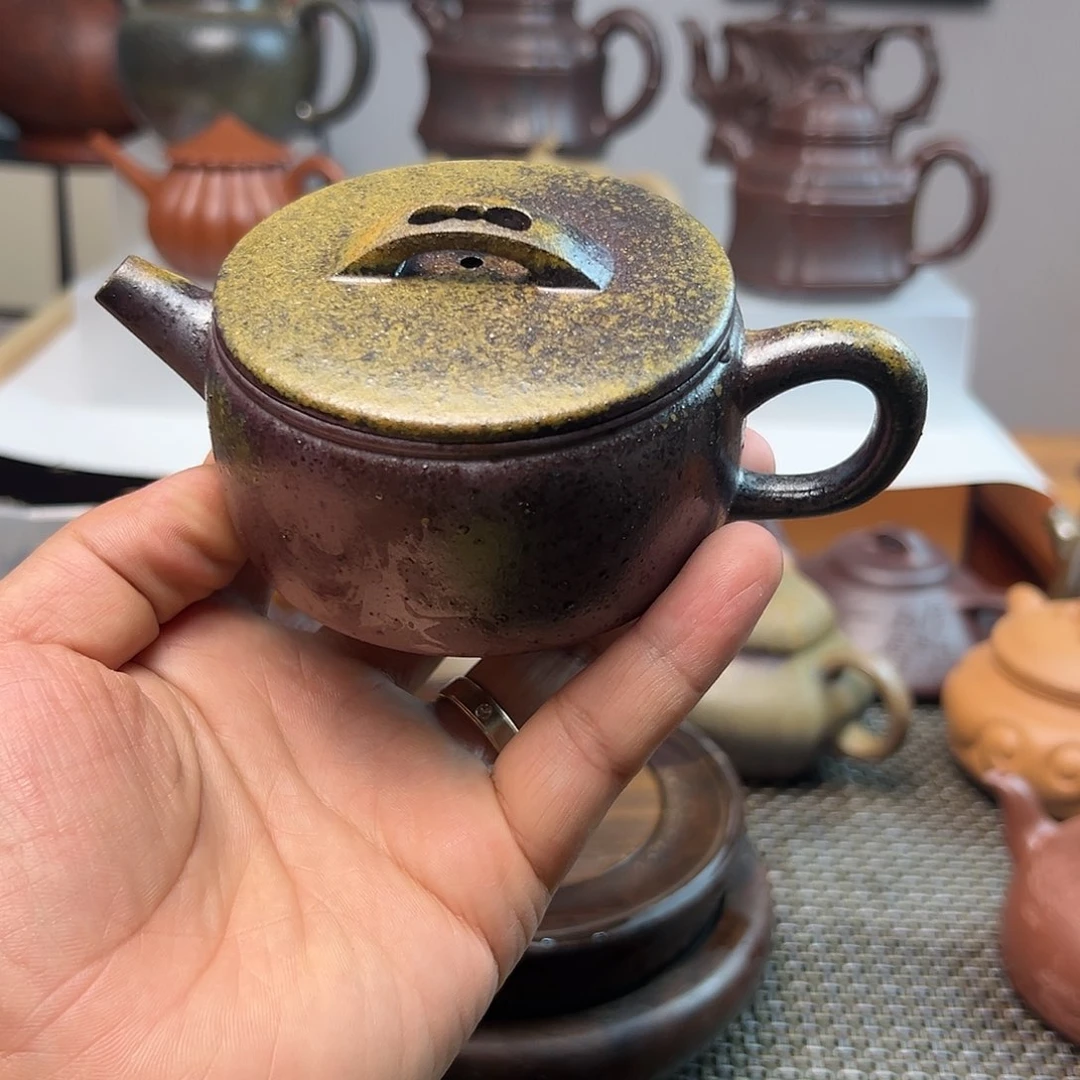 紫砂茶壶汉瓦，柴烧