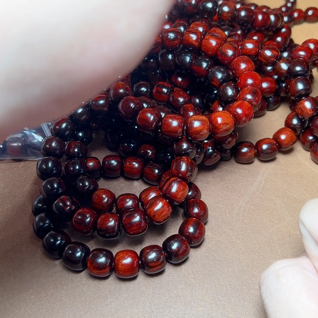 小叶紫檀手串/手链12老型琴料火焰纹金星