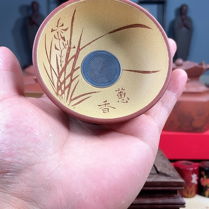 紫砂兰花茶漏微花