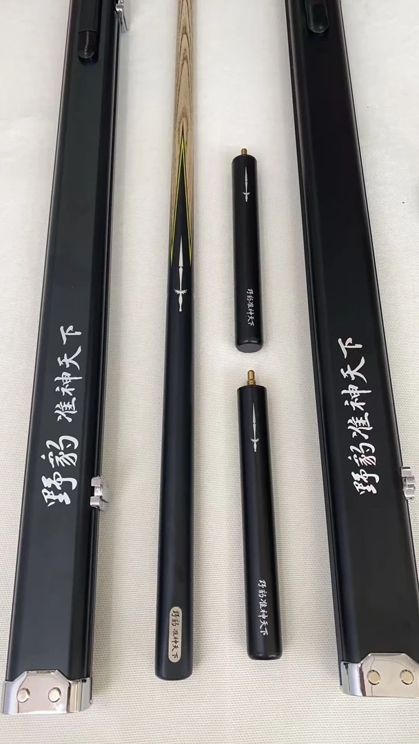手工镶嵌小头一体中式黑八斯诺克职业台球杆